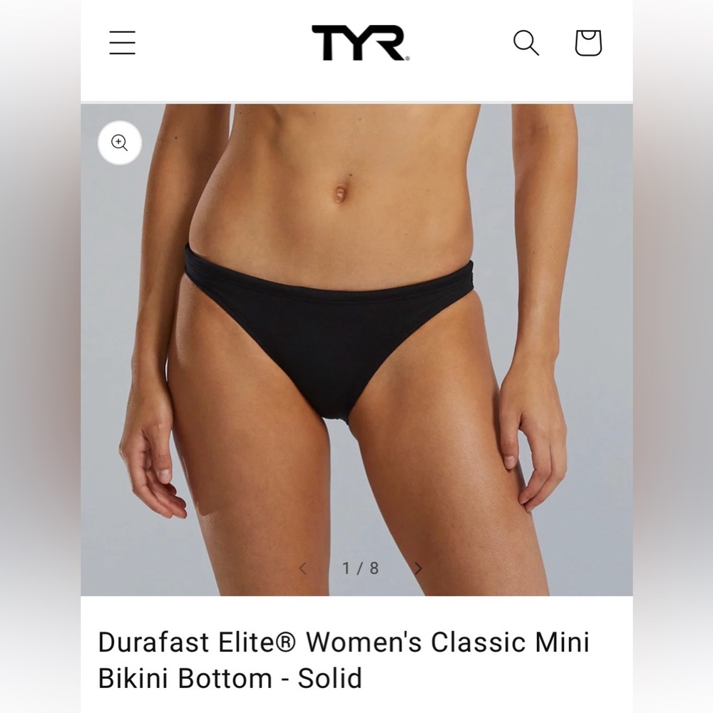 NWT TYR Durafast Elite® Women's Classic Mini Bikini Bottom Size Small (4/6)